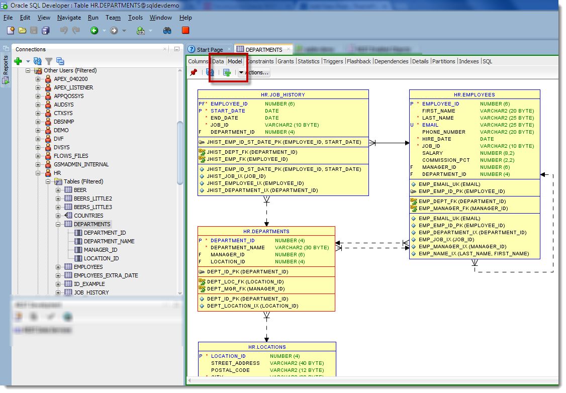 How To Generate An ERD For Selected Tables In SQL Developer