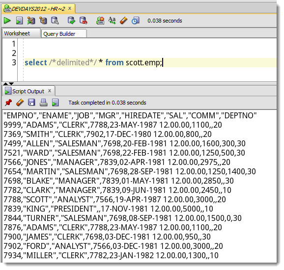 SQL Developer Preferences For Delimited Text Exports