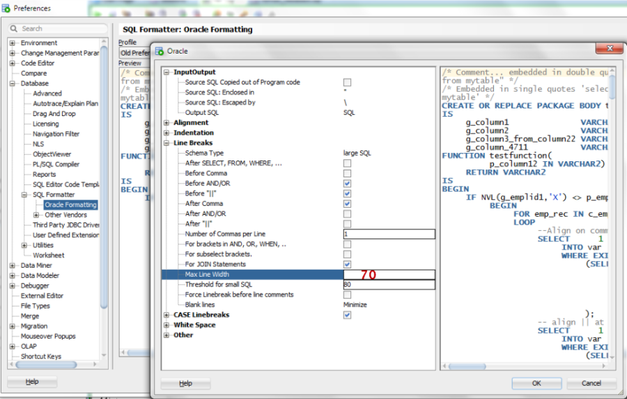 sql code formatter