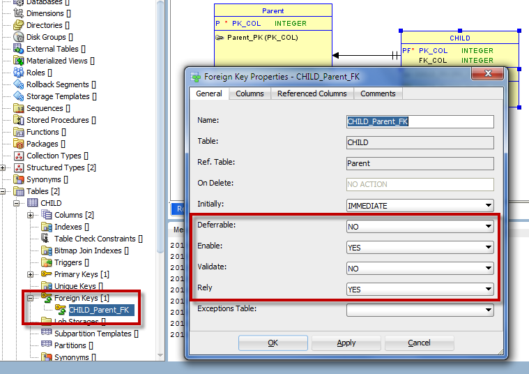 FK Constraint Validate Enable