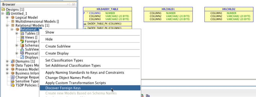 Oracle отключить foreign key